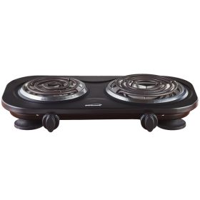 1500W Dbl Elec Brnr Blk