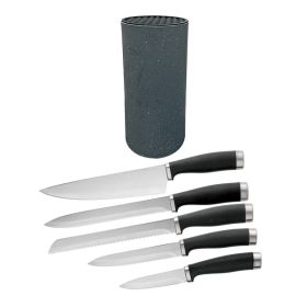 6Pc Ss Knife Set W/Holdr