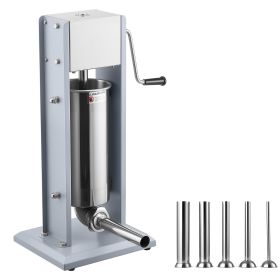 Manual Sausage Stuffer, 11 LBS / 5 L Vertical Meat Stuffer, Heavy Duty Sausage Casing Meat Stuffing Machine
