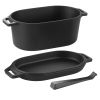 Enameled Cast Iron Dutch Oven, 3.5 Quart Pot with Lid and Dual Handles, Heavy-Duty Durable Cookware Pan, Oven Induction Compatible up to 500Fahrenheit