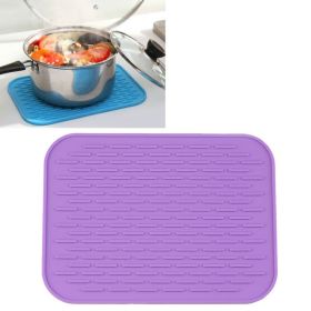 Household European Pot Pad Table Waterproof Phone Pad (Color: Purple, Type: Insulation Mat)