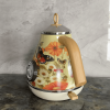 PS3013T   flower painted electric kettle 1.7L retro instrument type dial thermometer water heater 1850W electric kettle fast boiling without BPA