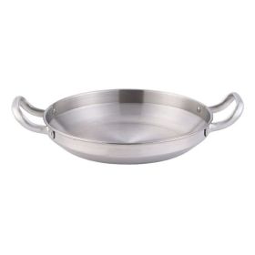 Double Ears Pan Seafood Rice Pan Fried Chicken Tray (Type: 22cm, Color: Silver)